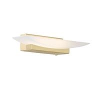 Applique murale LED Touchdimmer CCT laiton satiné Lampe de couloir laiton, métal verre acrylique, 8,5W 950Lm blanc chaud-neutre, LxlxH 30x11x6 cm