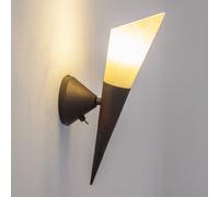Applique murale Lindby Alva, couleur rouille, verre, hauteur 34 cm, E14 Alva Lindby, dimmable, marron, Couloir, Métal, Moderne, Applique