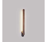 Applique Murale linéaire LED à Longue Bande, 3 Couleurs, rotative à 180°, Finition Noyer Noir, idéale pour Les escaliers, Les couloirs et Les éclairages d'ambiance.