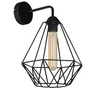 Applique murale loft noir filaire Basket E27 Luminex
