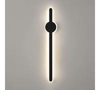 Applique Murale Longue d'intérieur Moderne Noire, luminaire de vanité en Acrylique Blanc givré Haut Bas, Chevet, Chambre à Coucher, allée, Appliques murales