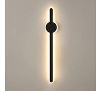 Applique Murale Longue d'intérieur Moderne Noire, luminaire de vanité en Acrylique Blanc givré Haut Bas, Chevet, Chambre à Coucher, allée, Appliques murales