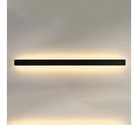 Applique Murale Longue Noire d'intérieur en métal de Haut Bas, 3000 K, Blanc Chaud, Applique for escalier, Chambre à Coucher, Balcon, Porte, Restaurant, Appliques Maison, 40 cm/40 cm