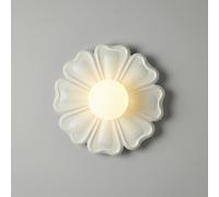 Applique Murale Ludique En Forme de Pétales de Fleurs, Lampe Murale Décorative Moderne En Résine Et Pc, Luminaire Led G4 Coloré Encastré, Éclairage D'Ambiance Esthétique Pour Chambre D'Enfant, Chambre