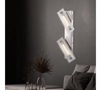 Applique Murale Luminaire de Salon Verre Cristaux Chrome Spot Mural LED
