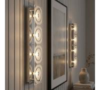 Applique Murale Luminaire de Salon Verre Satiné Chrome 4 à Flammes G9 2x