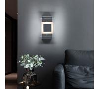 Applique Murale Luminaire Salle De Bain Lampe IP44 Métal Chrome Verre 1x LED