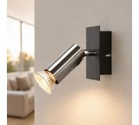 Applique Murale Luminaire Sportif Chambre Spot Souple Métal Argent GU10