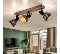 Applique murale lumineuse spot réglable fentes décoratives noir L 54 cm