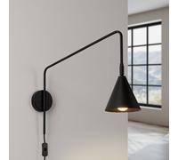 Applique murale LYS SOLLUX LIGHTING, noir, Salon / Salle à manger, Métal, Scandinave, Applique Murale