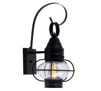 Applique murale maison applique extérieure noire lanterne patio lumière, résistant aux intempéries, acier aluminium, 1x E27, LxPxH 27,3x22,9x44,8 cm