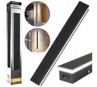 Applique murale Master LED 45W lampe d'extérieur 150cm noir RAL 9005 IP65 lampe de façade 4000K blanc neutre lampe d'architecture