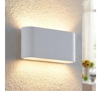 Applique murale Mavora Lindby, dimmable, blanc, Salon / Salle à manger, Plâtre / Terre Cuite, Moderne, Applique Murale