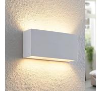 Applique murale Mavora Lindby, dimmable, blanc, Salon / Salle à manger, Plâtre / Terre Cuite, Moderne, Applique Murale