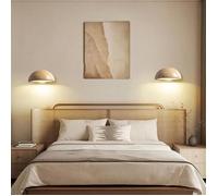 Applique murale - Mid Century - Travertin jaune - G4 LED blanc chaud - Lot de 2