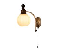 Applique Murale Moderne du Milieu siècle en Verre de Lait - Luminaire Ferme Nordique Vintage for Chambre à Coucher, Salle Bain et allées Design élégant Forme Citrouille Blanche