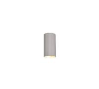Applique murale moderne grise striée tubulaire 2xGU10 10W éclairage haut-bas