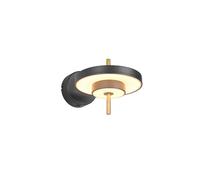 Applique murale moderne noire et dorée KEATON Trio LED 10W à disques lumineux orientables