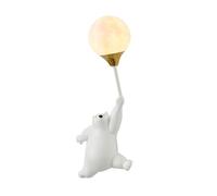 Applique murale moderne nordique Appliques murales en résine avec ours mignon Lampe murale avec ours de dessin animé Luminaire mural pour salon Chambre d'enfant Jardin d'enfants (White A Right)