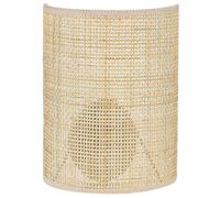 Beliani Applique Murale Moitié de Tambour Abat-Jour en Rotin Naturel Salon Chambre Demitrie