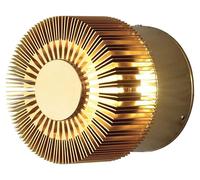 Applique murale Monza, en aluminium, finition bronze, dimensions 9x8x9 cm, éclairage LED 3W