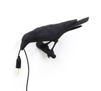 Applique Murale Murale Seletti Oiseau Regardant à Gauche, Noir