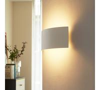 Applique murale Naike Lindby, dimmable, blanc, Couloir, Plâtre / Terre Cuite, Moderne, Applique Murale