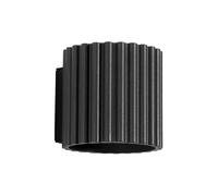 SOLLUX lighting Applique murale d'intérieur - Applique aluminium - 1 flamme - Ampoule LED - Aura noire