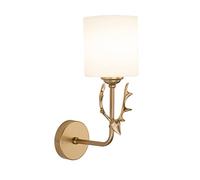Applique murale nordique moderne en verre bois de cerf applique murale luminaires Design minimaliste appliques murales allée créative pour salon chambre couloir (Gold)