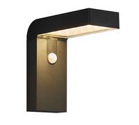 Nordlux Applique murale solaire Alya 2118231003, LED 5 W, IP44, détecteur de mouvement, Noir