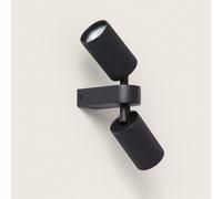 LEDKIA LIGHTING Applique Murale Orientable Aluminium Breixo 2 Spots Noir