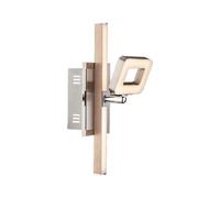 Applique murale orientable Applique murale avec interrupteur LED éclairage d'escalier, chrome nickel mat, 1x LED 6W 540Lm blanc chaud, LxPxH 25x7x15,5 cm