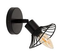 Applique Murale Orientable en Métal Adelia 17cm Noir