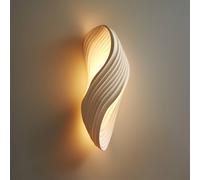 Applique murale Ornela AI Lindby, dimmable, blanc, Salon / Salle à manger, Plâtre / Terre Cuite, Moderne, Applique Murale