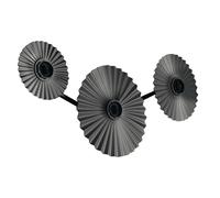 Applique murale OSRAM DECOR Plisse, 3 douilles, E27, acier, gris foncé, minimali