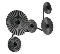 Applique murale OSRAM DECOR Plisse, 5 douilles, E27, acier, gris foncé, minimali
