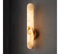 Applique Murale Ovale en marbre Naturel de 15,7 Pouces, Applique Style Minimaliste Nordique, albâtre à Source lumière, luminaires muraux for Salon, Restaurant, Chambre Coucher