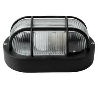 Applique murale ovale, noire, indice de protection IP54, culot E27, puissance maximale de 40 W