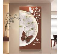 Applique Murale Papillon LED Moderne, Sculpture Murale Décorative 3D | Lampe murale décorative en acrylique pour couloir, éclairage mural élégant pour entrée(Type B,70x140cm/27.5x55.1in)