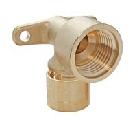 SOMATHERM FOR YOU, Applique à glissement femelle PER Ø12, coude femelle 15/21, montage facile, résistance à la corrosion, corps en laiton, norme NF, compatible tubes PER, pression max 10 bars