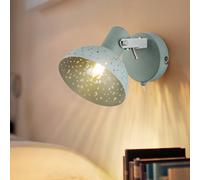 Applique murale pivotante Corridor light wall retro applique vintage salon, gris antique, poinçonnant, 1x E14, LxlxH 15x12x12 cm