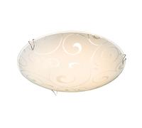 Applique murale plafonnier applique lampe de cuisine lampe de salon, vrilles de fleurs avec cristaux de verre blanc, 1x LED 8Watt 500 lumens blanc chaud, DxH 20x6 cm