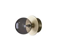 Globen Lighting Applique Art Deco IP44 fumé/laiton brossé