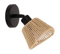 Atmosphera – Applique murale Myha – 1 spot orientable, papier tressé, E14 25W sans ampoules