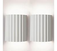 Applique Murale pour Chambre à Coucher, éclairage intérieur, Chambre à Coucher, Couloir, Style Nordique, Lot de Deux, Minimaliste, en résine, Lampe créative ondulée à éclairage ve