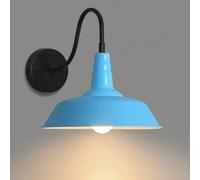 Applique Murale pour Chambre à Coucher, éclairage intérieur, Style Industriel, Grange, Ferme colorée, col de Cygne avec Abat-Jour en métal en Forme de Parasol, idéale pour restaura