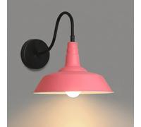 Applique Murale pour Chambre à Coucher, éclairage intérieur, Style Industriel, Grange, Ferme colorée, col de Cygne avec Abat-Jour en métal en Forme de Parasol, idéale pour restaura