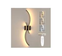 Applique murale - PZCC - 80 cm - 32W 3600 lm - Dimmable télécommande - Noir aluminium