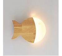 Applique murale - PZCC - Petit poisson - Bois & acrylique - LED 3000K - Style nordique