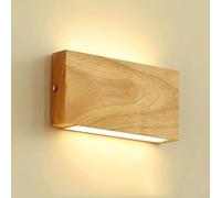 Applique Murale rectangulaire en Bois de 7,8 Pouces, Applique Style Industriel Nordique, à Source lumière câblée, luminaires décoration Salon Chambre Coucher Restaurant
